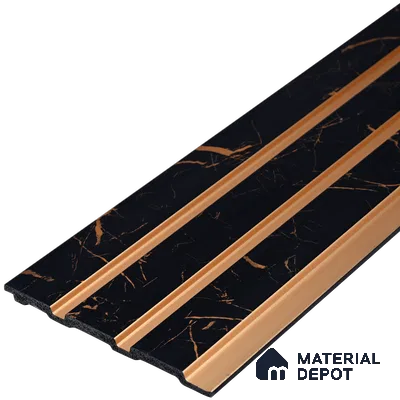 Onyx Black Marble Look PN 05539 9.5 ft x 6 inch Charcoal Panel - 7 mm | Suitable for Feature Wall, TV Unit & Living Room | Width is Subjected to 5% Variation