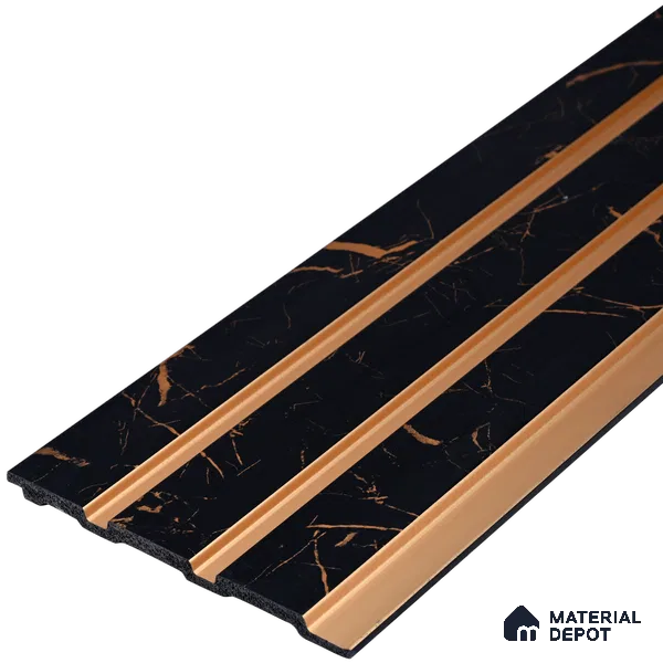Onyx Black Marble Look PN 05539 9.5 ft x 6 inch Charcoal Panel - 7 mm | Suitable for Feature Wall, TV Unit & Living Room | Width is Subjected to 5% Variation