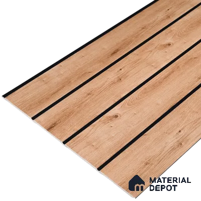 Wooden Look PN 05555 9.5 ft x 12 inch Charcoal Panel - 6 mm | Suitable for Feature Wall, TV Unit & Living Room | Width is Subjected to 5% Variation