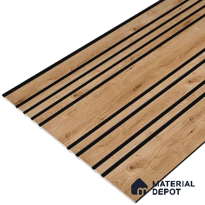 Wooden Look PN 05557 9.5 ft x 12 inch Charcoal Panel - 6 mm | Suitable for Feature Wall, TV Unit & Living Room | Width is Subjected to 5% Variation