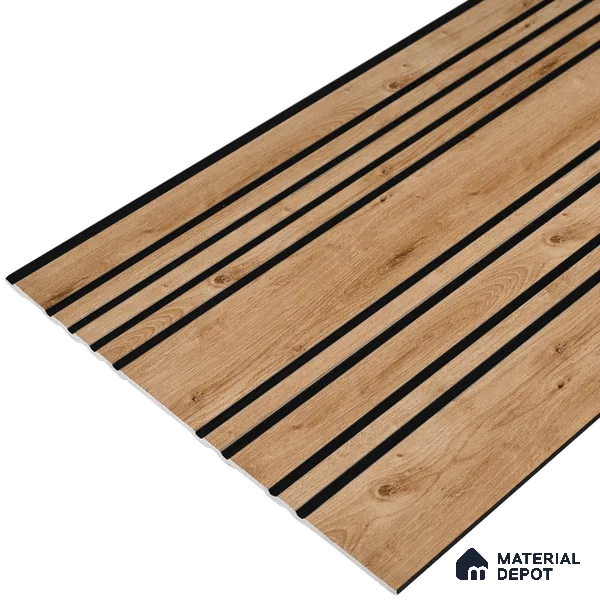 Wooden Look PN 05557 9.5 ft x 12 inch Charcoal Panel - 6 mm | Suitable for Feature Wall, TV Unit & Living Room | Width is Subjected to 5% Variation