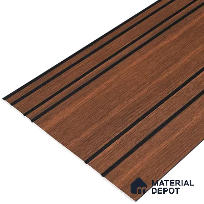 Brown Wooden Louver PN 05558 9.5 ft x 12 inch Charcoal Panel - 6 mm | Suitable for Feature Wall, TV Unit & Living Room | Width is Subjected to 5% Variation