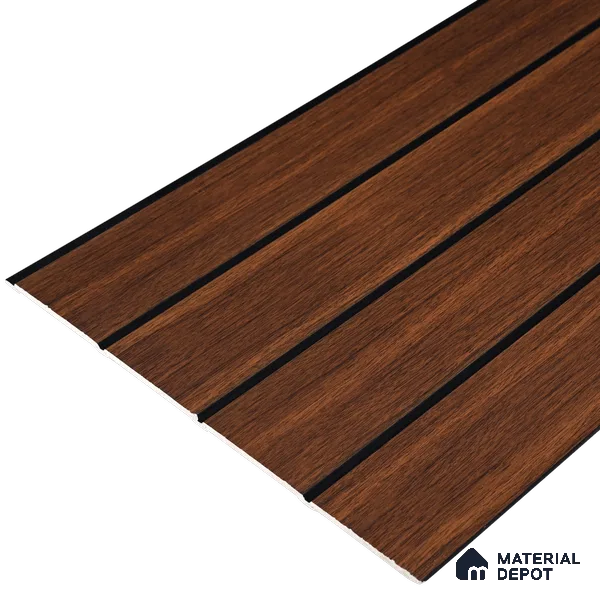 Wooden Look PN 05561 9.5 ft x 12 inch Charcoal Panel - 6 mm | Suitable for Feature Wall, TV Unit & Living Room | Width is Subjected to 5% Variation
