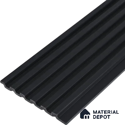 Graphite Black Plain Colour Look PN 05654 8 ft x 4.8 inch Charcoal Panel - 11 mm | Suitable for Feature Wall, TV Unit & Living Room | Width is Subjected to 5% Variation