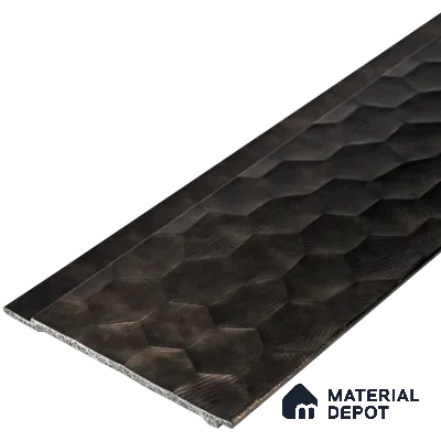 Geometric Louver PN 06074 9.5 ft x 4.7 inch Charcoal Panel - 7 mm | Suitable for Feature Wall, TV Unit & Living Room | Width is Subjected to 5% Variation