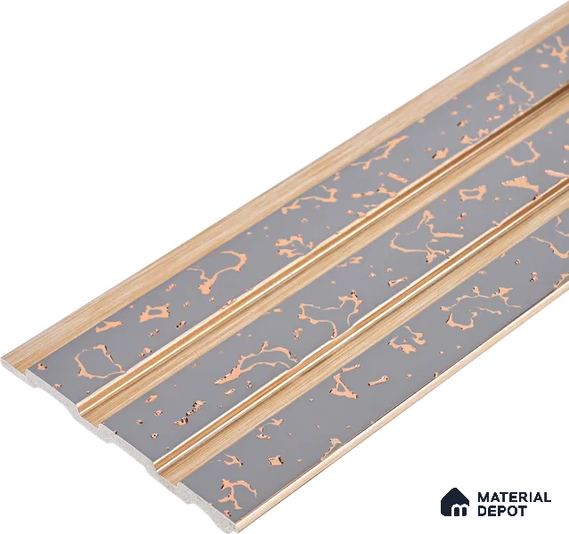 Light Grey Luxury Look PN 06082 9.5 ft x 4.6 inch Charcoal Panel - 8 mm | Suitable for Feature Wall, TV Unit & Living Room | Width is Subjected to 5% Variation