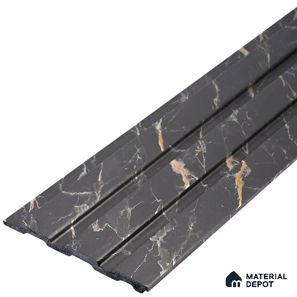Mid Grey Marble Look PN 06087 9.5 ft x 4.6 inch Charcoal Panel - 8 mm | Suitable for Feature Wall, TV Unit & Living Room | Width is Subjected to 5% Variation