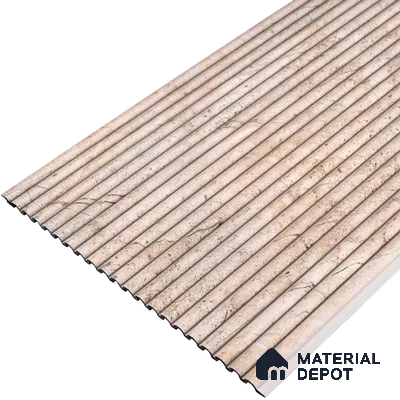 Warm Beige Marble Look PN 06536 8 ft x 3.6 inch Charcoal Panel - 6 mm | Suitable for TV Unit, Living Room & Bedroom | Width is Subjected to 5% Variation