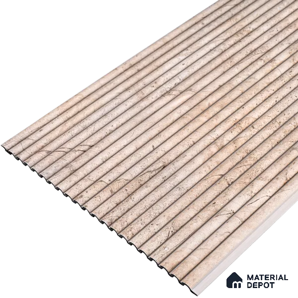 Warm Beige Marble Look PN 06536 8 ft x 3.6 inch Charcoal Panel - 6 mm | Suitable for TV Unit, Living Room & Bedroom | Width is Subjected to 5% Variation