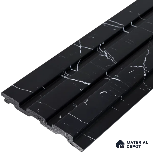 Charcoal Black Marble Look PN 06853 9.2 ft x 4.9 inch Charcoal Panel - 12 mm | Suitable for Living Room, Bedroom & TV Cabinet | Width is Subjected to 5% Variation