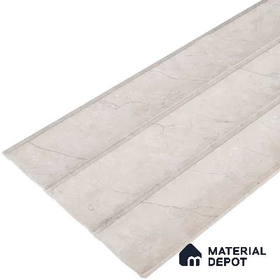 Almond Cream Marble Look PN 07064 9.5 ft x 9.8 inch Charcoal Panel - 10 mm | Suitable for Feature Wall, TV Unit & Living Room | Width is Subjected to 5% Variation