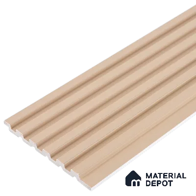 Warm Beige Plain Colour Look PN 07075 9.5 ft x 4.9 inch Charcoal Panel - 10 mm | Suitable for Feature Wall, TV Unit & Living Room | Width is Subjected to 5% Variation