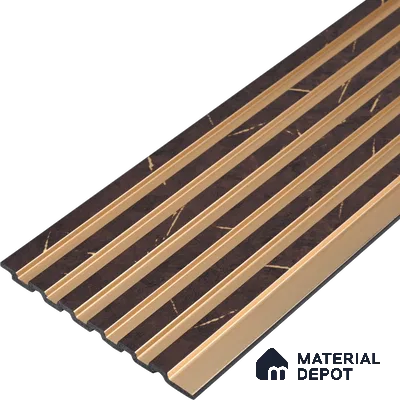 Cappucino Brown Marble Look PN 07086 10 ft x 4.9 inch Charcoal Panel - 6 mm | Suitable for Feature Wall, TV Unit & Living Room | Width is Subjected to 5% Variation