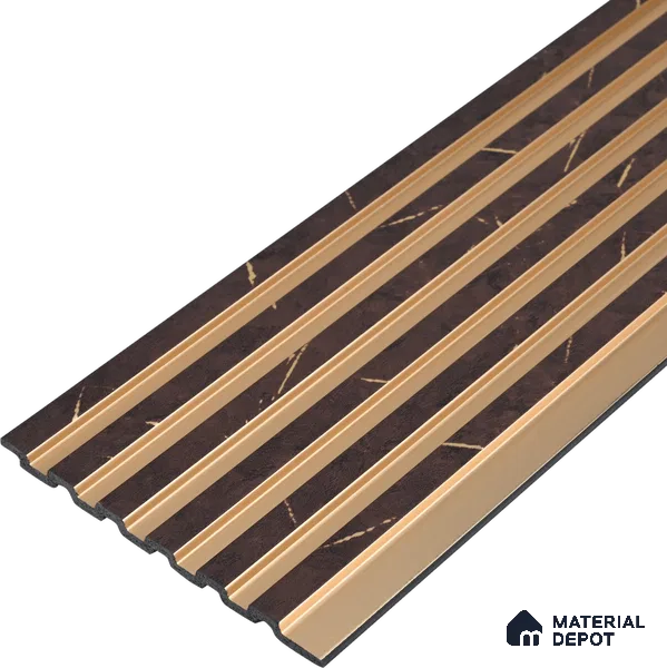Cappucino Brown Marble Look PN 07086 10 ft x 4.9 inch Charcoal Panel - 6 mm | Suitable for Feature Wall, TV Unit & Living Room | Width is Subjected to 5% Variation