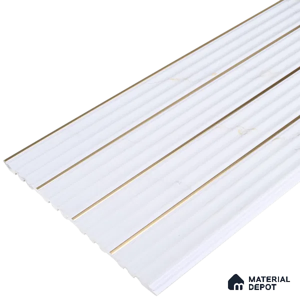 Frosty White Marble Look PN 07386 8 ft x 9.6 inch PVC Panel - 10 mm | Suitable for Living Room, Bedroom & Office | Width is Subjected to 5% Variation