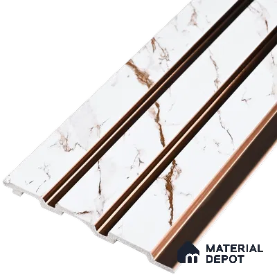 Ivory Pearl Marble Look PN 07459 8 ft x 4.8 inch PVC Panel - 10 mm | Suitable for Living Room, Bedroom & Office | Width is Subjected to 5% Variation