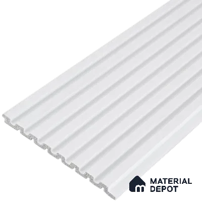 Dove Grey Plain Colour Look PN 07477 8 ft x 4.8 inch PVC Panel - 10 mm | Suitable for Living Room, Bedroom & Office | Width is Subjected to 5% Variation