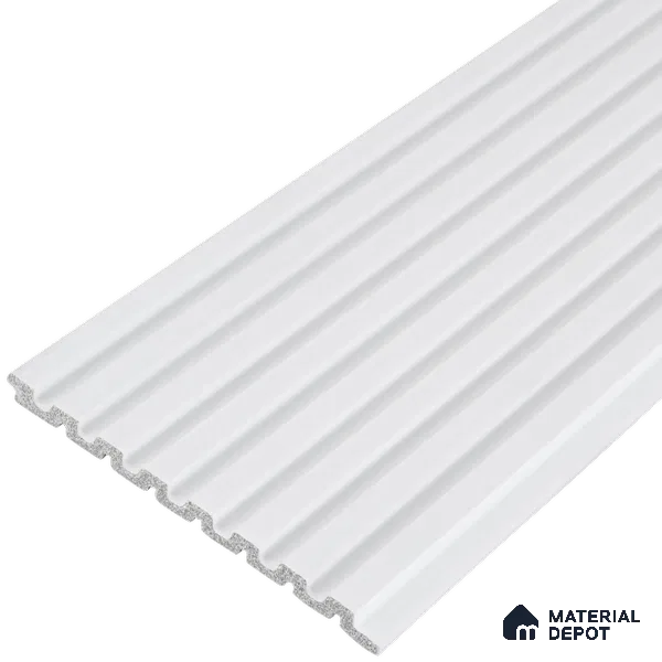 Dove Grey Plain Colour Look PN 07477 8 ft x 4.8 inch PVC Panel - 10 mm | Suitable for Living Room, Bedroom & Office | Width is Subjected to 5% Variation