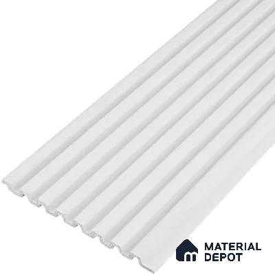 Ivory Beige Plain Colour Look PN 07478 8 ft x 4.8 inch PVC Panel - 10 mm | Suitable for Living Room, Bedroom & Office | Width is Subjected to 5% Variation