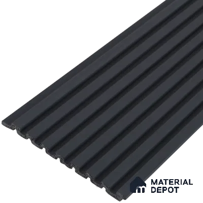 Graphite Grey Plain Colour Look PN 07482 8 ft x 4.8 inch PVC Panel - 10 mm | Suitable for Living Room, Bedroom & Office | Width is Subjected to 5% Variation