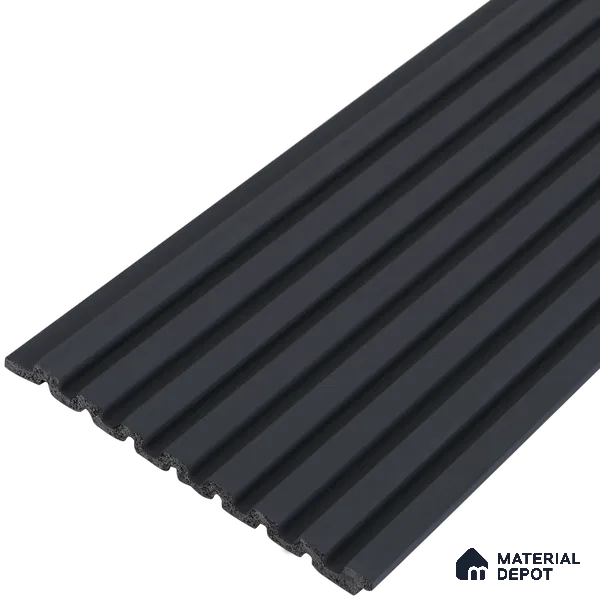 Graphite Grey Plain Colour Look PN 07482 8 ft x 4.8 inch PVC Panel - 10 mm | Suitable for Living Room, Bedroom & Office | Width is Subjected to 5% Variation