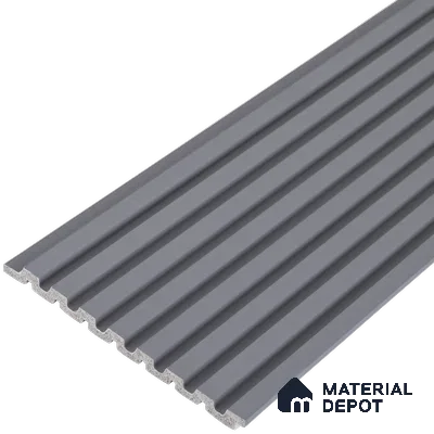Mist Grey Plain Colour Look PN 07483 8 ft x 4.8 inch PVC Panel - 10 mm | Suitable for Living Room, Bedroom & Office | Width is Subjected to 5% Variation