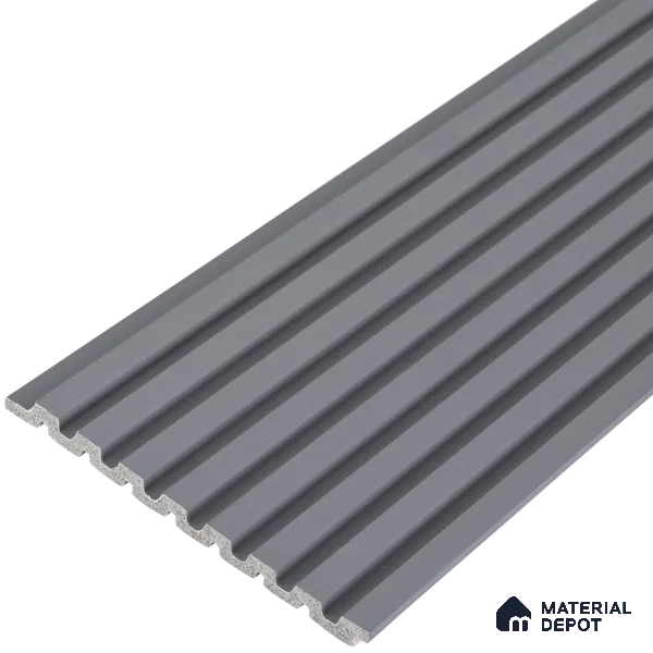 Mist Grey Plain Colour Look PN 07483 8 ft x 4.8 inch PVC Panel - 10 mm | Suitable for Living Room, Bedroom & Office | Width is Subjected to 5% Variation