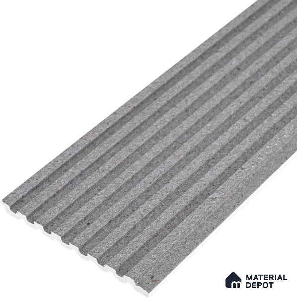 Steel Grey Stone Look PN 07595 9.5 ft x 4.9 inch Charcoal Panel - 12 mm | Suitable for Feature Wall, TV Unit & Living Room | Width is Subjected to 5% Variation