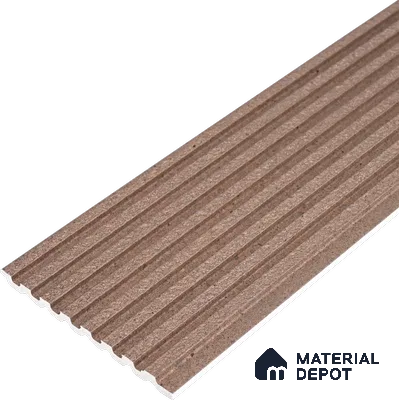 Brown Stone Look Charcoal Louver/Panel 9.5 ft x 5 inch - 12 mm | Ideal for Feature Wall, Living Room, Bedroom, Home, TV Unit | PN 07596
