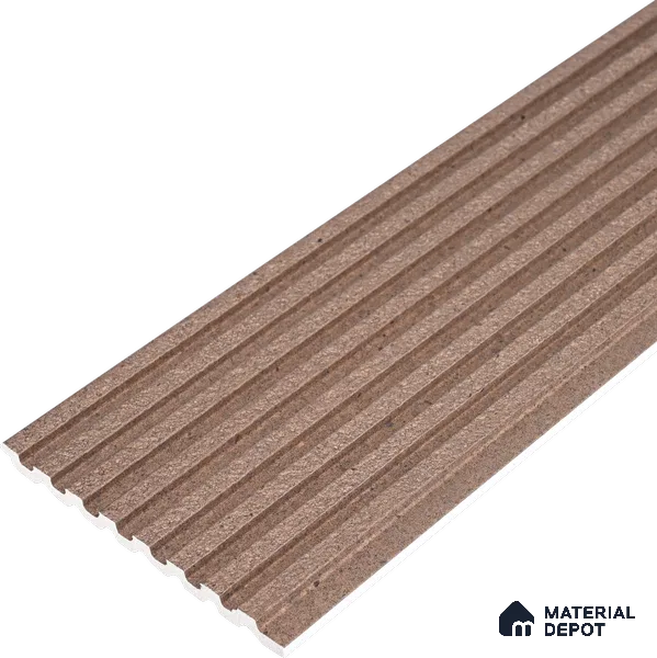 Brown Stone Look Charcoal Louver/Panel 9.5 ft x 5 inch - 12 mm | Ideal for Feature Wall, Living Room, Bedroom, Home, TV Unit | PN 07596
