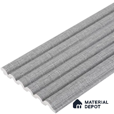 Cement Grey Fabric Look PN 07598 9.5 ft x 4.9 inch Charcoal Panel - 12 mm | Suitable for Feature Wall, TV Unit & Living Room | Width is Subjected to 5% Variation