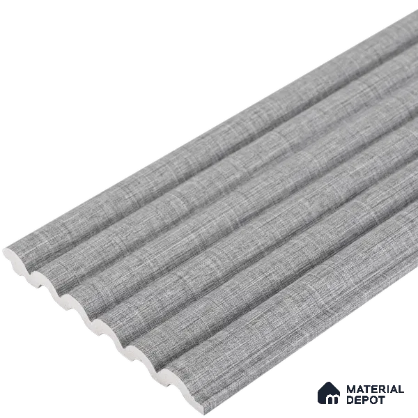 Cement Grey Fabric Look PN 07598 9.5 ft x 4.9 inch Charcoal Panel - 12 mm | Suitable for Feature Wall, TV Unit & Living Room | Width is Subjected to 5% Variation