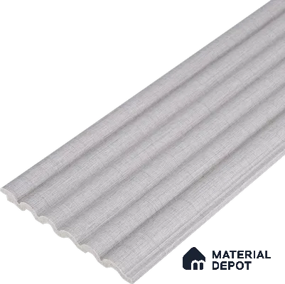 Light Grey Fabric Look PN 07599 9.5 ft x 4.9 inch Charcoal Panel - 12 mm | Suitable for Feature Wall, TV Unit & Living Room | Width is Subjected to 5% Variation