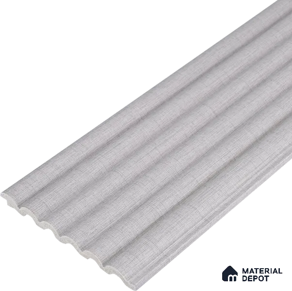 Light Grey Fabric Look PN 07599 9.5 ft x 4.9 inch Charcoal Panel - 12 mm | Suitable for Feature Wall, TV Unit & Living Room | Width is Subjected to 5% Variation