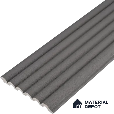 Mid Grey Plain Colour Look PN 07605 9.5 ft x 4.9 inch Charcoal Panel - 12 mm | Suitable for Feature Wall, TV Unit & Living Room | Width is Subjected to 5% Variation