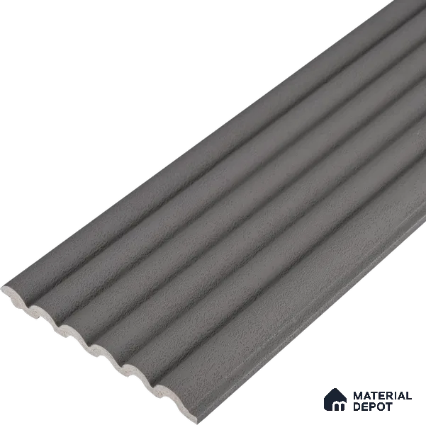 Mid Grey Plain Colour Look PN 07605 9.5 ft x 4.9 inch Charcoal Panel - 12 mm | Suitable for Feature Wall, TV Unit & Living Room | Width is Subjected to 5% Variation