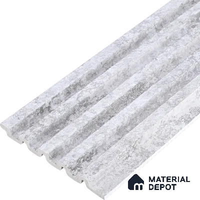Grey Stone Look Charcoal Louver/Panel 9.5 ft x 5 inch - 12 mm | Ideal for Feature Wall, Living Room, Bedroom, Home, TV Unit | PN 07606
