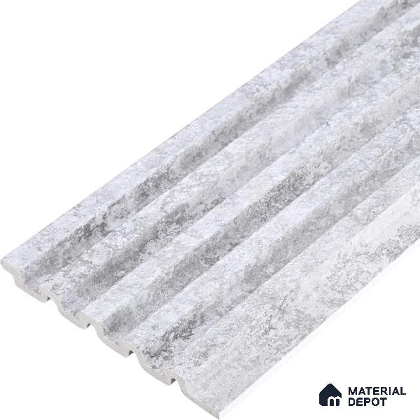 Grey Stone Look Charcoal Louver/Panel 9.5 ft x 5 inch - 12 mm | Ideal for Feature Wall, Living Room, Bedroom, Home, TV Unit | PN 07606