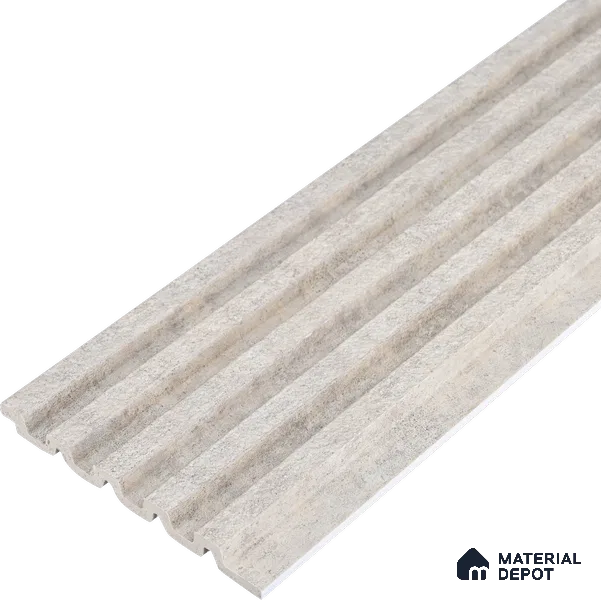 Light Grey Stone Look PN 07607 9.5 ft x 4.9 inch Charcoal Panel - 12 mm | Suitable for Feature Wall, TV Unit & Living Room | Width is Subjected to 5% Variation