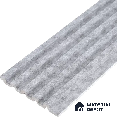 Grey Stone Look Charcoal Louver/Panel 9.5 ft x 5 inch - 12 mm | Ideal for Feature Wall, Living Room, Bedroom, Home, TV Unit | PN 07608