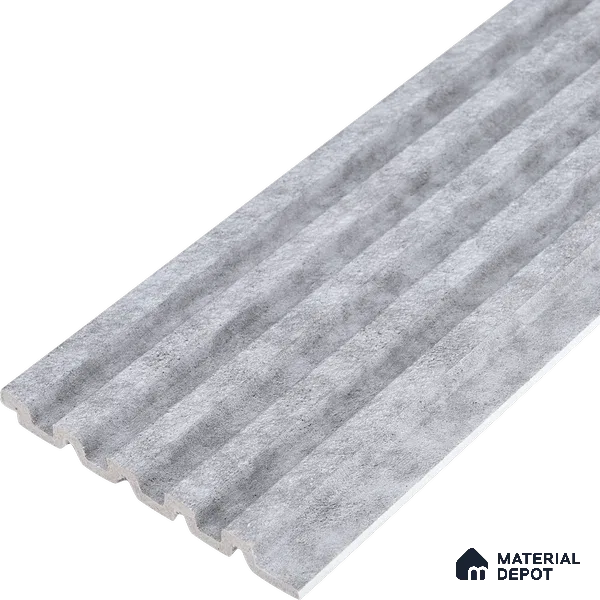 Grey Stone Look Charcoal Louver/Panel 9.5 ft x 5 inch - 12 mm | Ideal for Feature Wall, Living Room, Bedroom, Home, TV Unit | PN 07608