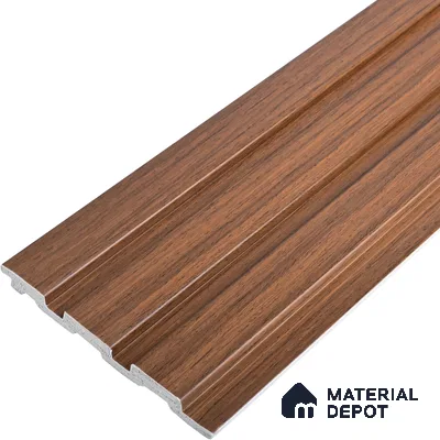 Brown Wood PN 07690 9.1 ft x 5 inch Charcoal Louvers/Panels - 12 mm | Suitable for Feature Wall, TV Unit & Living Room | Width is Subjected to 5% Variation