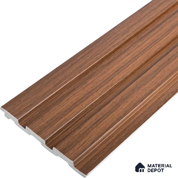 Brown Wood PN 07690 9.1 ft x 5 inch Charcoal Louvers/Panels - 12 mm | Suitable for Feature Wall, TV Unit & Living Room | Width is Subjected to 5% Variation