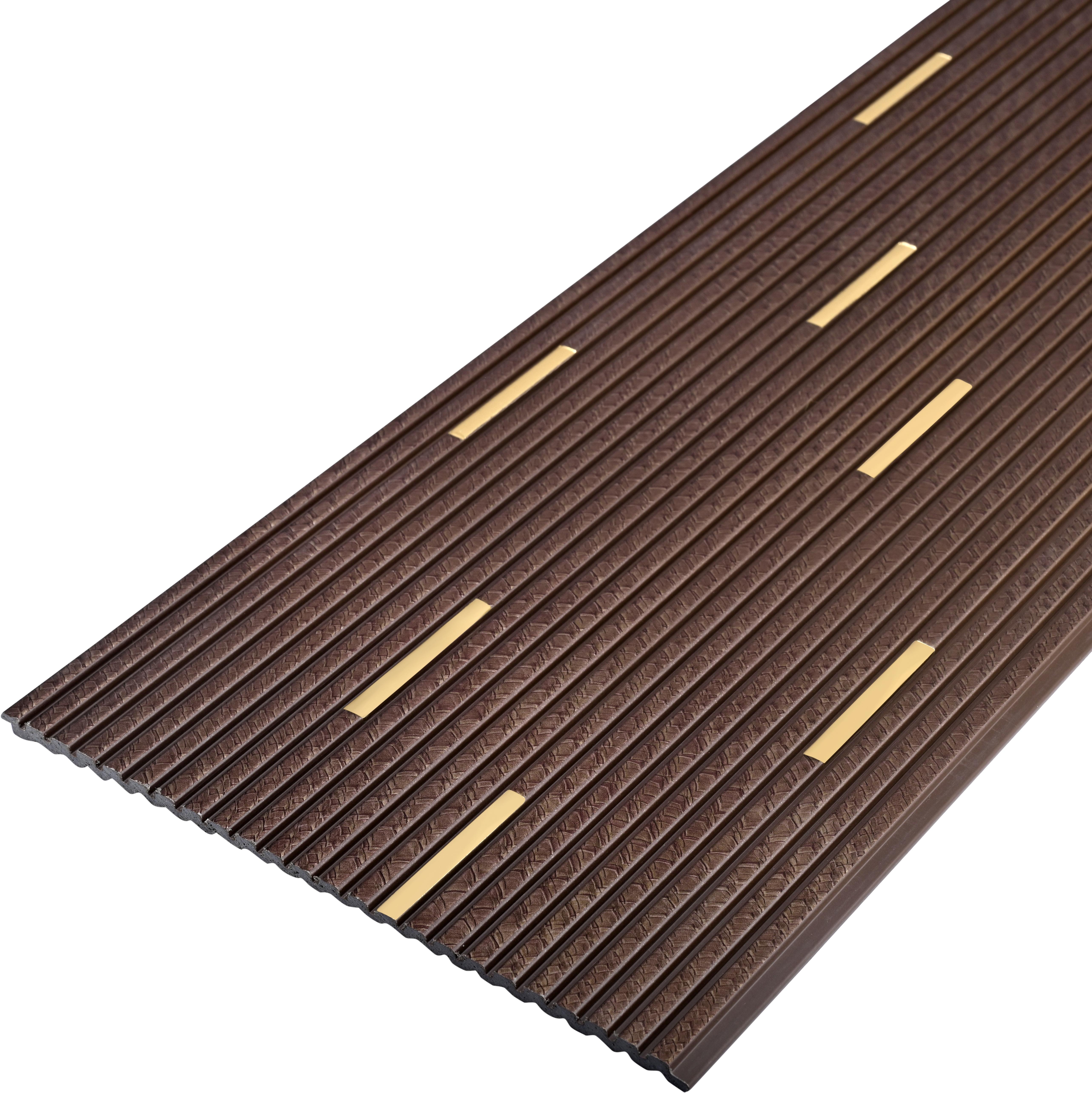 Coffee Brown Geometric Look PN 07808 8 ft x 7.8 inch Charcoal Panel - 6 mm | Suitable for Living Room, Bedroom & Office | Width is Subjected to 5% Variation