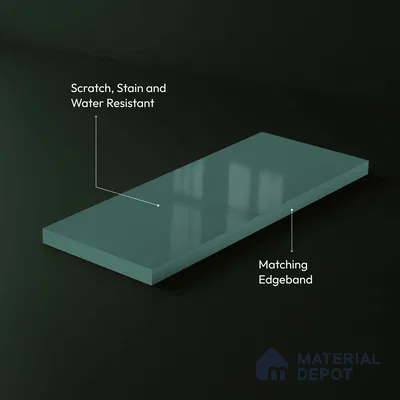 LM 23642 8 ft x 4 ft Solid Plain High Gloss Finish Acrylic Laminate - 1.5 mm | Suitable for Living Room, Kitchen, Office | Matching Edgeband Code EB 122146