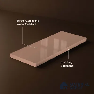 LM 23645 8 ft x 4 ft Solid Plain High Gloss Finish Acrylic Laminate - 1.5 mm | Suitable for Living Room, Kitchen, Office | Matching Edgeband Code EB 11113