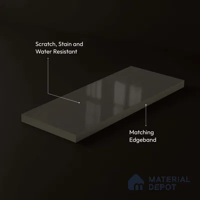 LM 23650 8 ft x 4 ft Solid Plain High Gloss Finish Acrylic Laminate - 1.5 mm | Suitable for Living Room, Kitchen, Office | Matching Edgeband Code EB 1108