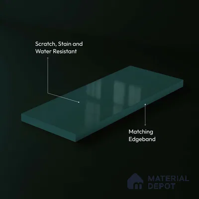 LM 23655 8 ft x 4 ft Solid Plain High Gloss Finish Acrylic Laminate - 1.5 mm | Suitable for Living Room, Kitchen, Office | Matching Edgeband Code EB 1115