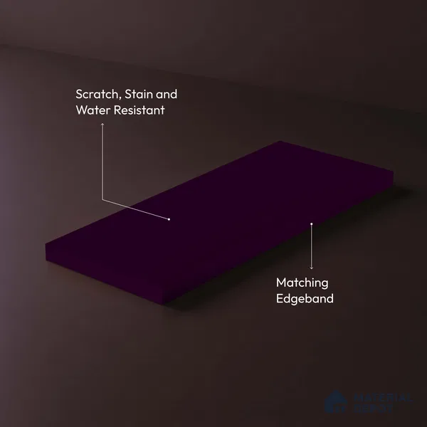 LM 23657 8 ft x 4 ft Solid Plain High Gloss Finish Acrylic Laminate - 1.5 mm | Suitable for Living Room, Kitchen, Office | Matching Edgeband Code EB 1119