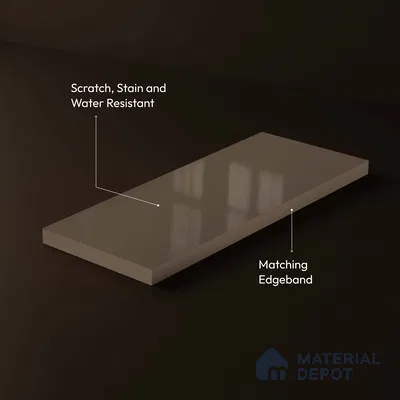 LM 23665 8 ft x 4 ft Solid Plain High Gloss Finish Acrylic Laminate - 1.5 mm | Suitable for Living Room, Kitchen, Office | Matching Edgeband Code EB 1130